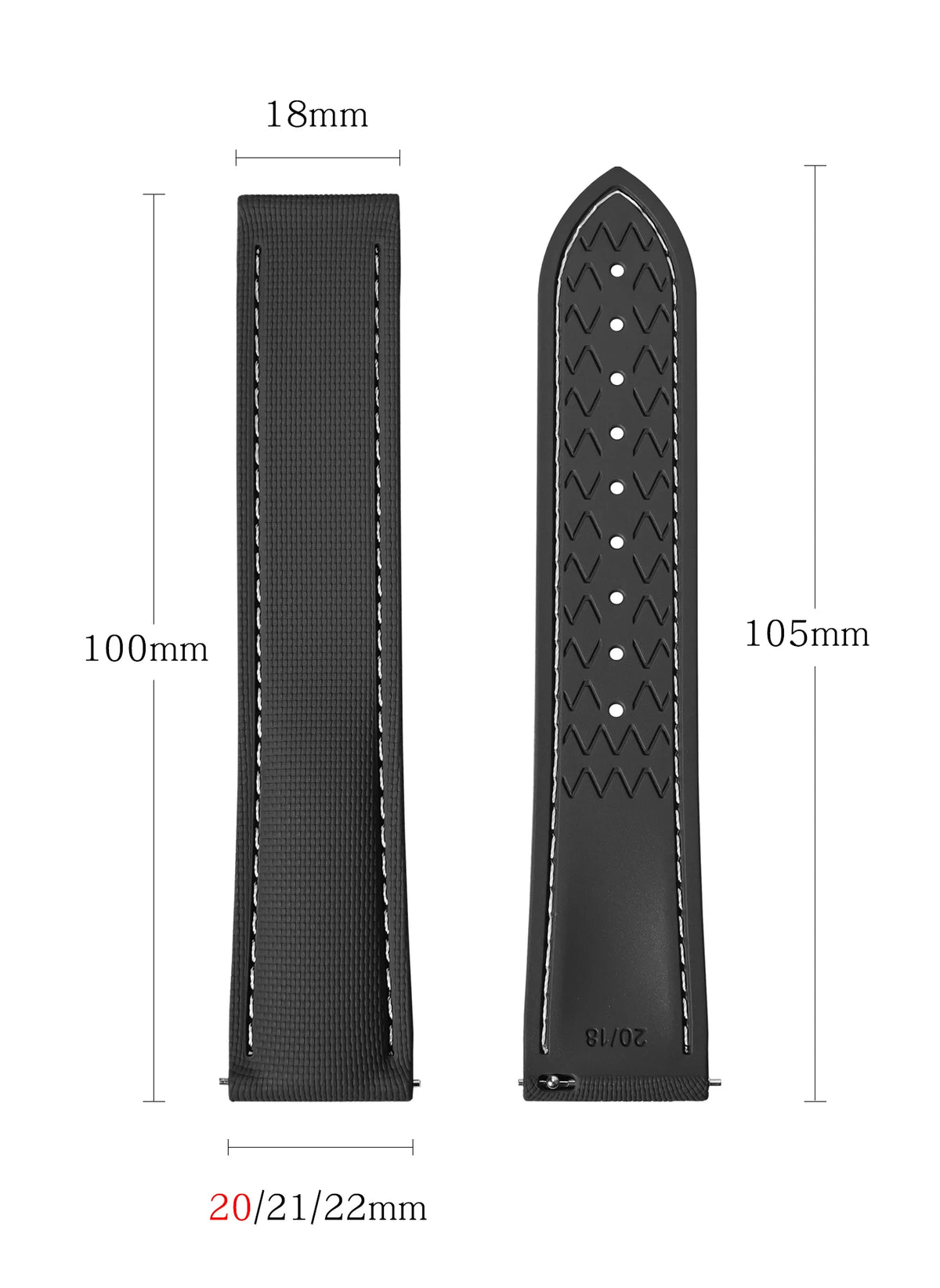 Ремешок для часов 20 мм из каучука FKM с быстросъемным механизмом для Omega Swatch, универсальный 20, 21, 22 мм, гибкий, дышащий, износостойкий, сменный ремешок