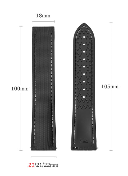 Ремешок для часов 20 мм из каучука FKM с быстросъемным механизмом для Omega Swatch, универсальный 20, 21, 22 мм, гибкий, дышащий, износостойкий, сменный ремешок