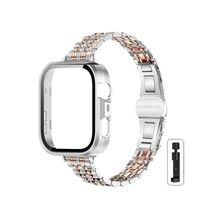 Bracelet en acier inoxydable + coque en verre pour Huawei Watch Fit 5 5Pro 4 /4 Pro, protection d'écran, cadre pare-chocs, coque, accessoires
