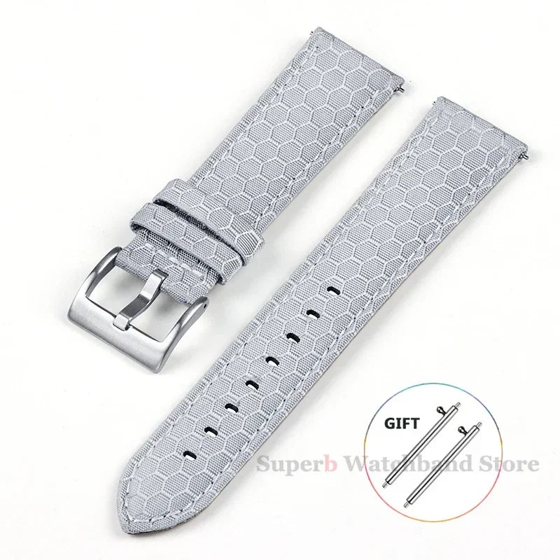 Nylon + bracelet en cuir 20/22mm pour Samsung Galaxy Watch4 bracelet de montre de Sport à dégagement rapide pour hommes femmes pour Huawei montre Gt2/3/4