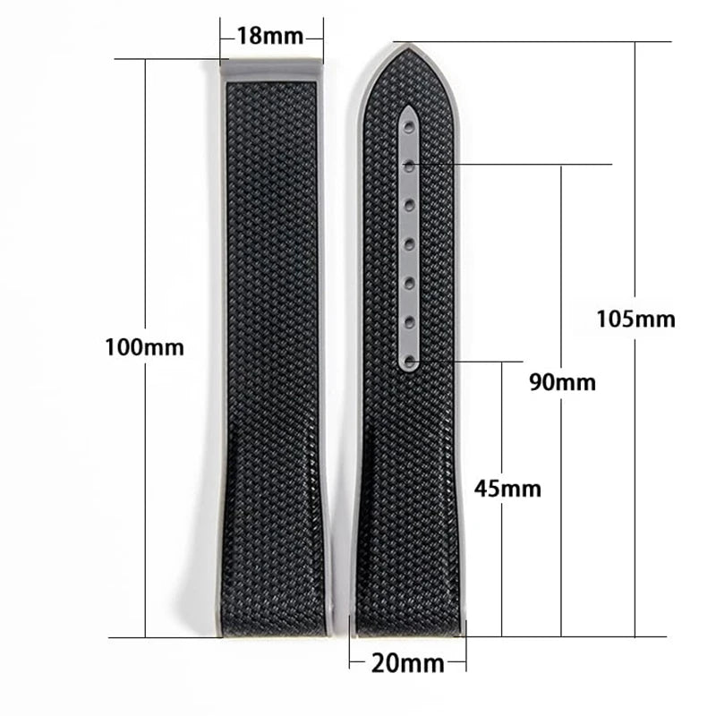 Cinturino curvo da 20 mm per Omega X Swatch Joint MoonSwatch, cinturino in silicone sportivo con fibbia deployante per Seamaster 300