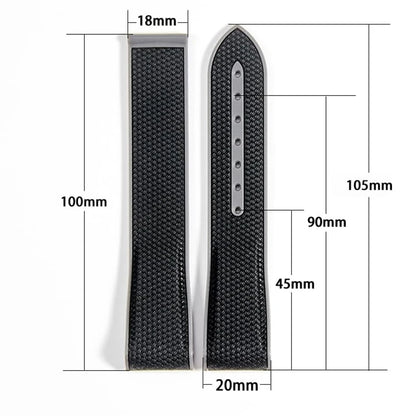 Cinturino curvo da 20 mm per Omega X Swatch Joint MoonSwatch, cinturino in silicone sportivo con fibbia deployante per Seamaster 300