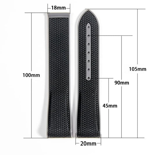 Bracelet incurvé de 20 mm pour Omega X Swatch Joint MoonSwatch, bracelet de montre en silicone sport avec boucle pliable pour Seamaster 300