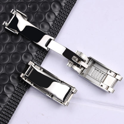 Fermoir de déploiement de verrouillage coulissant en acier inoxydable massif, 9mm x 9mm, haute qualité, pour Rolex Submariner GMT Daytona Date, boucle de montre en métal