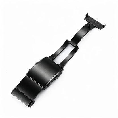 Solid 316L Stainless Steel Watch Buckle, 14mm, 16mm, 18mm, 20mm, 22mm, Adjustable Folding Clasp, Extension Clasps, Silver Metal Button
