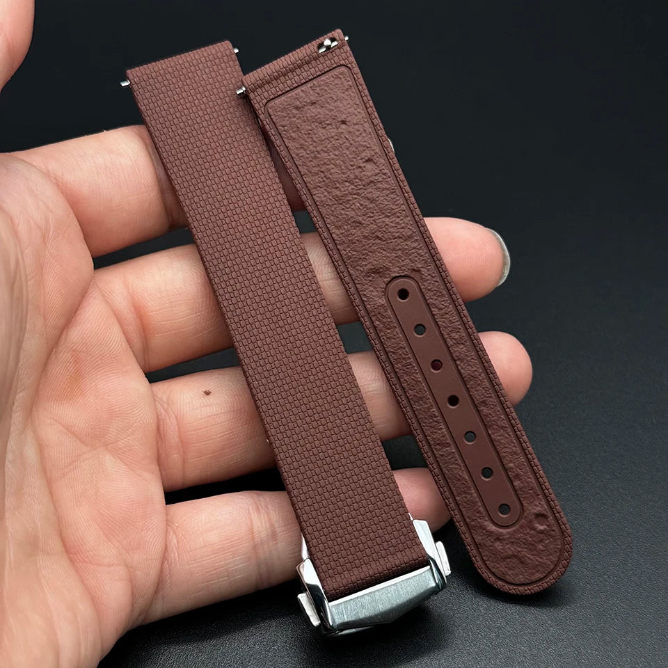 Bracelet montre 20mm caoutchouc Premium – Rapide à Boucle déployante – Toutes Marques