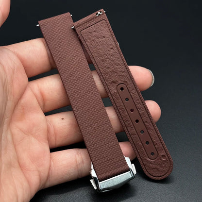 Bracelet montre 20mm caoutchouc Premium – Rapide à Boucle déployante – Toutes Marques