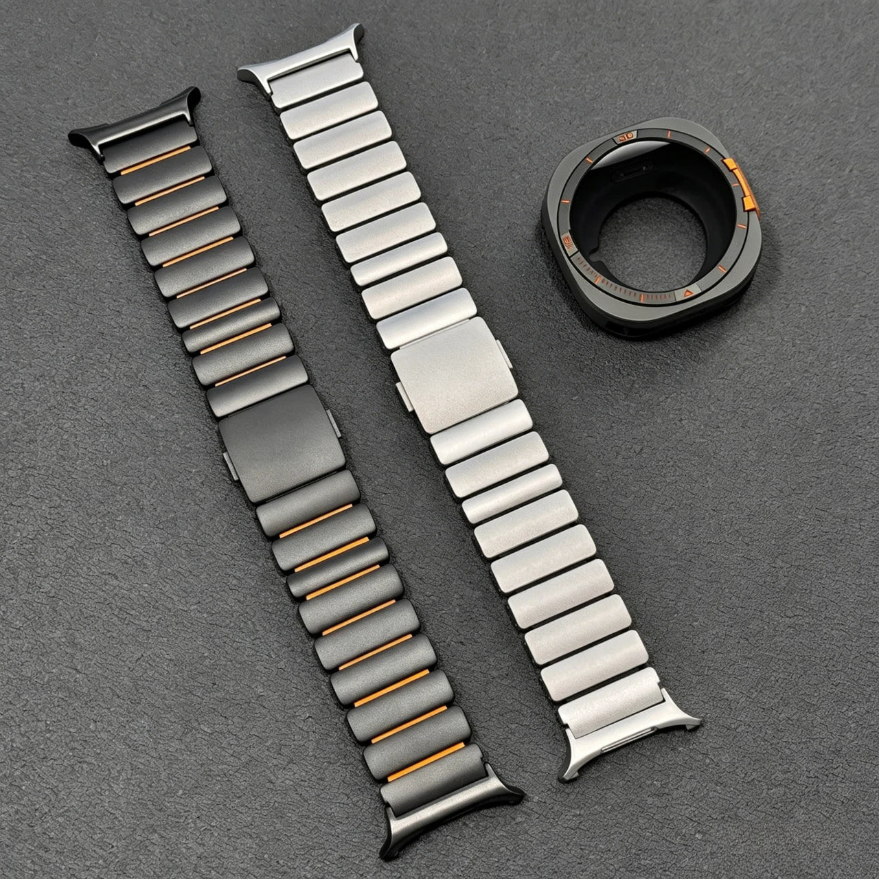 Titanium Magnetic Bracelet + Metal Protective Case for Samsung Galaxy Watch Ultra 47mm