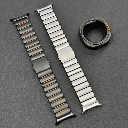 Titanium Magnetic Bracelet + Metal Protective Case for Samsung Galaxy Watch Ultra 47mm