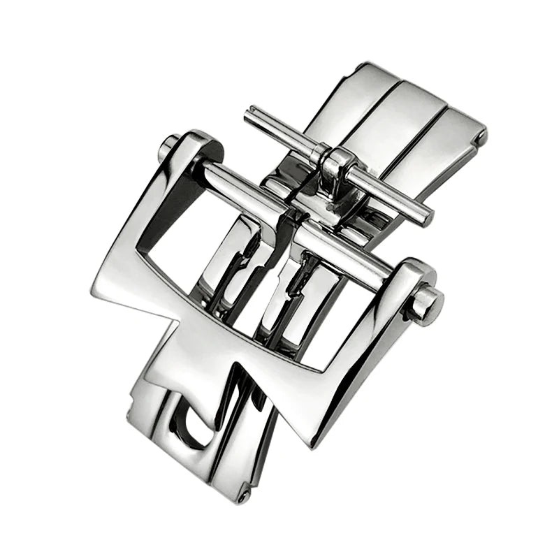 Boucle pliante en acier inoxydable, boucle de montre papillon 18mm 20mm pour bracelet de montre en cuir Vacheron Constantin, accessoires de montre