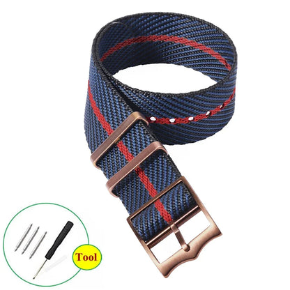Bracelet de Montre Nato en Nylon - Boucle Argent ou Rose Gold