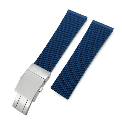 Bracelet de montre tressé en caoutchouc de Silicone, 19mm 20mm 21mm 22mm 23mm 24mm, pour Breitling Avenger Superocean Heritage Longines