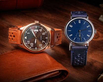 Bracelet de montre Rallye en Cuir pour Homme - Dégagement rapide - Universel