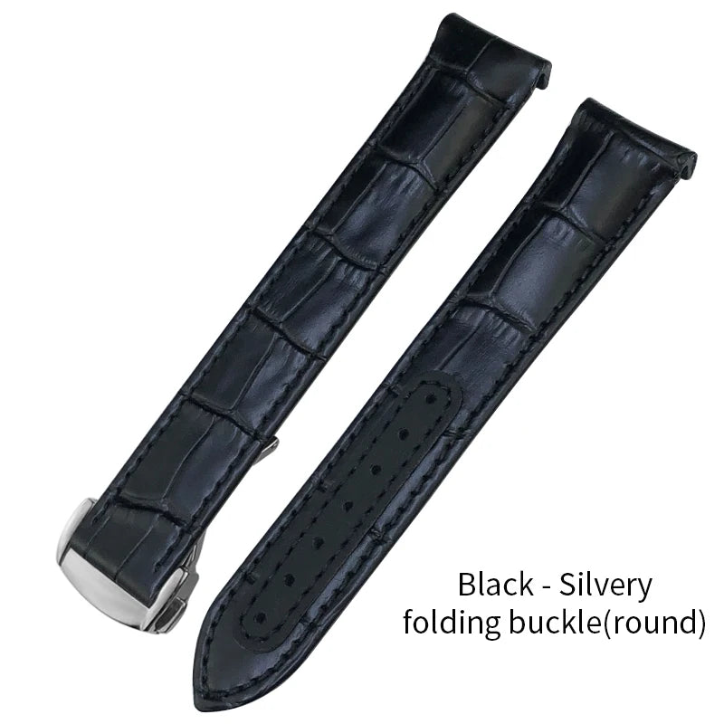 Genuine Cowhide Leather Watch Strap, 19mm 20mm 21mm, for Omega Seamaster 300 DE VILLE AT150 Moonswatch, Calfskin Watch Band
