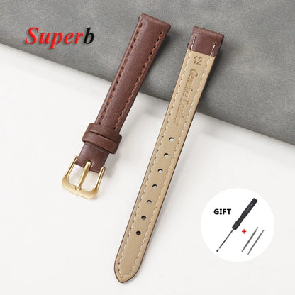 8mm 10mm 12mm 14mm 16mm 18mm 20mm 22mm PU Leather Watch Strap for Men Women Soft Leather Band Universal Sport Bracelet