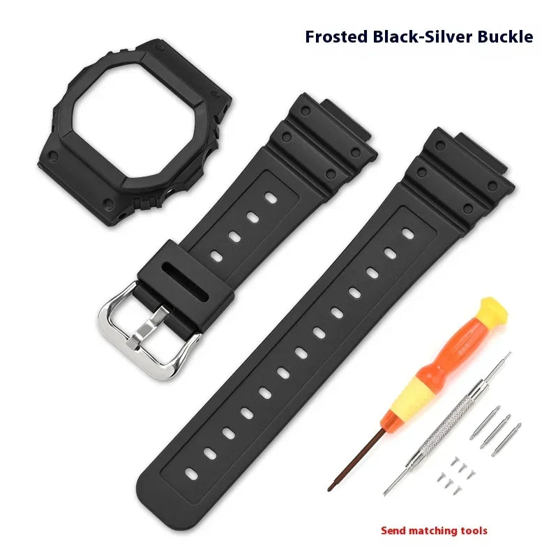 Étui de Bracelet en résine de caoutchouc pour Casio g-shock DW-5600 GW-M5610 GW-B5600 G-5600 hommes femmes Bracelet de remplacement accessoires de montre