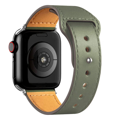 Cinturino in pelle per Apple Watch, Ultra 3, 49mm, 46mm/42mm, 41mm/45mm, 44mm, 40mm, iWatch serie 11 10 9 8 7 4 5 6 se