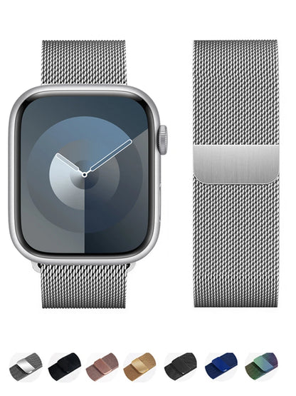 Milanese Loop for Apple Watch Band 46mm 44mm 45mm 40mm 42mm 41mm 38mm 49mm iWatch Bracelet Series 10 Ultra 2 9 8 SE 7 6 5 Bands