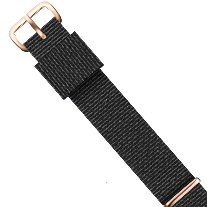 Cinturino per orologio da uomo e da donna, in nylon premium da 18mm e 20mm, color oro rosa e argento, per Daniel Wellington