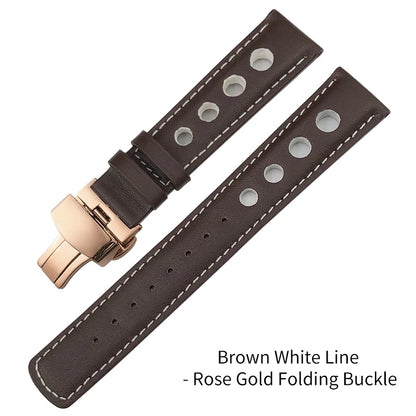 Bracelet de montre en cuir véritable pour hommes, 20mm, boucle papillon, pour Tissot T91 Racing Sports 1853 PRS516 T044