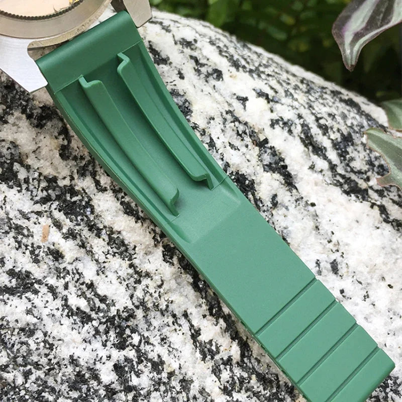 Bracelet de montre en caoutchouc naturel, 18mm, 19mm, 20mm, 21mm, adapté à Rolex Submariner Daytona Yatch Master GMT, bracelet de montre en Silicone