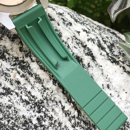Bracelet de montre en caoutchouc naturel, 18mm, 19mm, 20mm, 21mm, adapté à Rolex Submariner Daytona Yatch Master GMT, bracelet de montre en Silicone