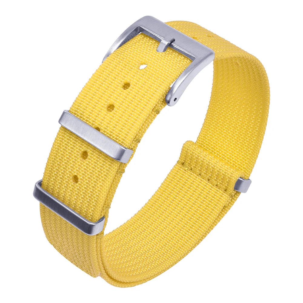 Bracelet en Nylon nervuré à rayures de haute qualité 18mm 20mm 22mm bracelet de montre en tissu tressé bracelets de montre en Nylon  Accessoire pour montre traditionnelle