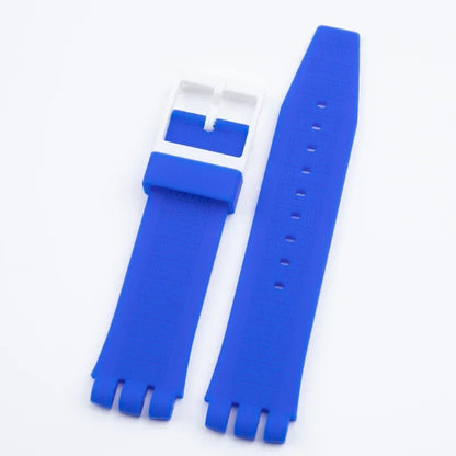 High Quality Soft Silicone Rubber Watch Band Accessories, Colorful, for Swatch 24x22mm Strap, for IRONY SCUBA 200 Belt Buckle