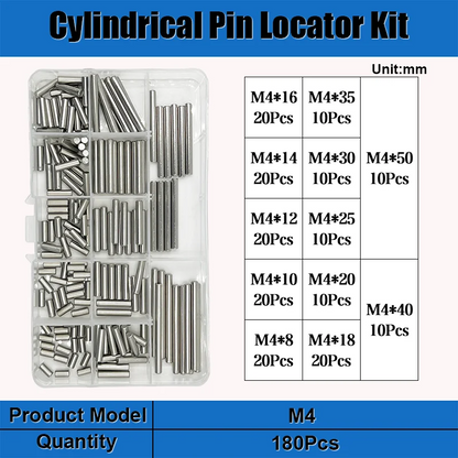 Exacpille Cylindrique en Acier Inoxydable Dallas, M1.5 M2 M2.5 M3 Figuré M5 M6 M8, avec exacpille de Localisation, Arbre Solide FiosphLock, en Métal, Dernier Ensemble