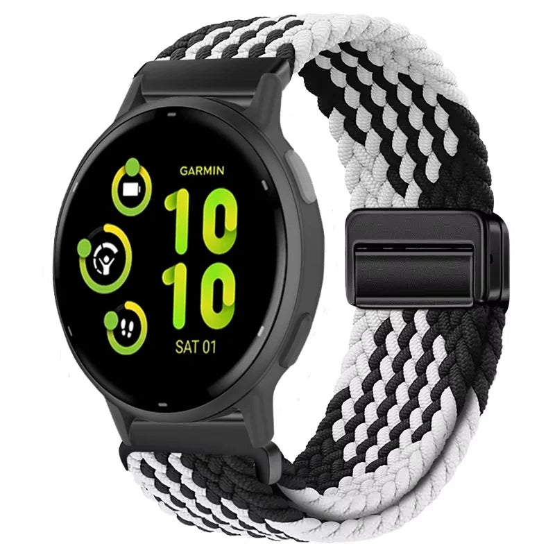 Bracelet magnétique en Nylon, 20mm 22mm, pour Garmin Forerunner 970 570 165 55 965 265/Venu 3, Bracelet de sport Garmin Active 6 5 Correa
