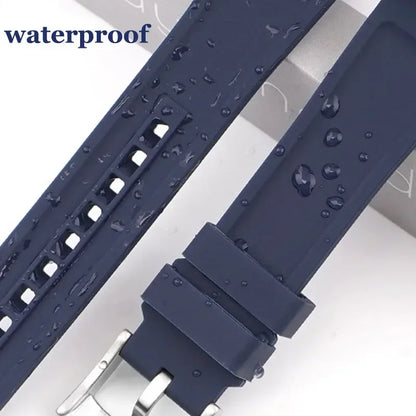 Cinturino per orologio MoonSwatch in silicone con estremità curva per Citizen 20mm 22mm, cinturino sportivo in gomma ad arco per cinturini curvi Rolex