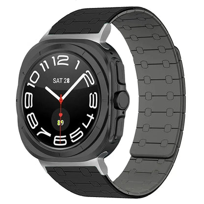 Bracelet magnétique en silicone pour Samsung Galaxy Watch 7 Ultra 47 mm, bracelet sport pour Watch 7 Ultra 47 mm, sans espaces, ajustement rapide