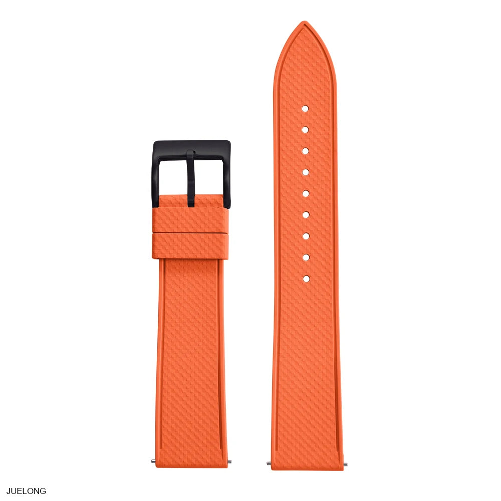 Cinturino per orologio in gomma FKM di alta qualità 20 mm 22 mm, cinturino a sgancio rapido con motivo a mosaico, cinturino morbido impermeabile per immersione