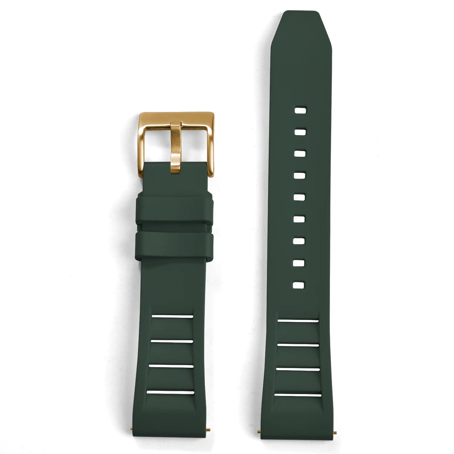 Bracelet de montre en caoutchouc FKM 20mm 22mm, souple, étanche, pour Huawei, Samsung, Seiko, Omega, avec attache rapide