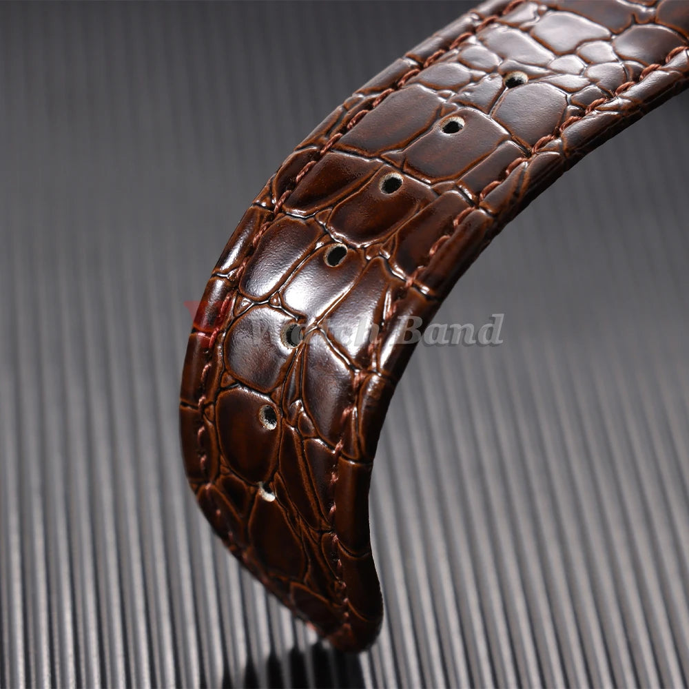 Cinturino per orologio con motivo coccodrillo, 12mm, 14mm, 16mm, 18mm, 19mm, 20mm, 22mm, cinturini morbidi, casual, per affari