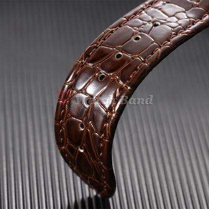 Cinturino per orologio con motivo coccodrillo, 12mm, 14mm, 16mm, 18mm, 19mm, 20mm, 22mm, cinturini morbidi, casual, per affari