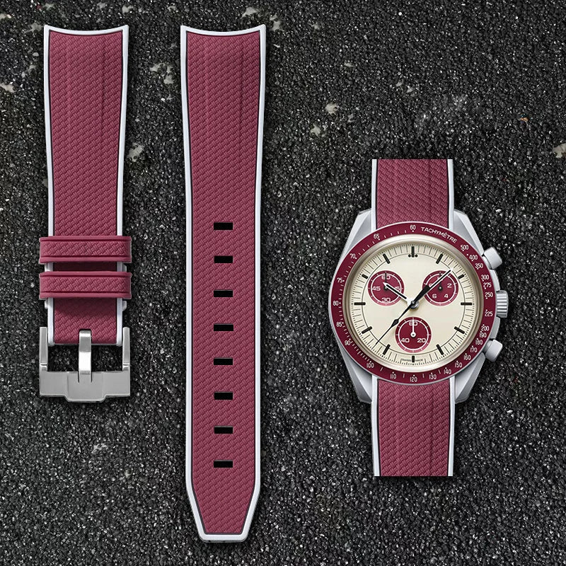 Cinturino per orologio da 20 mm per Omega x Swatch MoonSwatch - Gomma / Curvo / Sgancio rapido - 1 pezzo