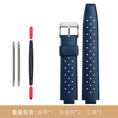 Cinturino in gomma per orologio LV, con apertura rialzata, Louis Vuitton, serie Tambour, Q1121, cinturino dedicato, uomo, donna, Q114k