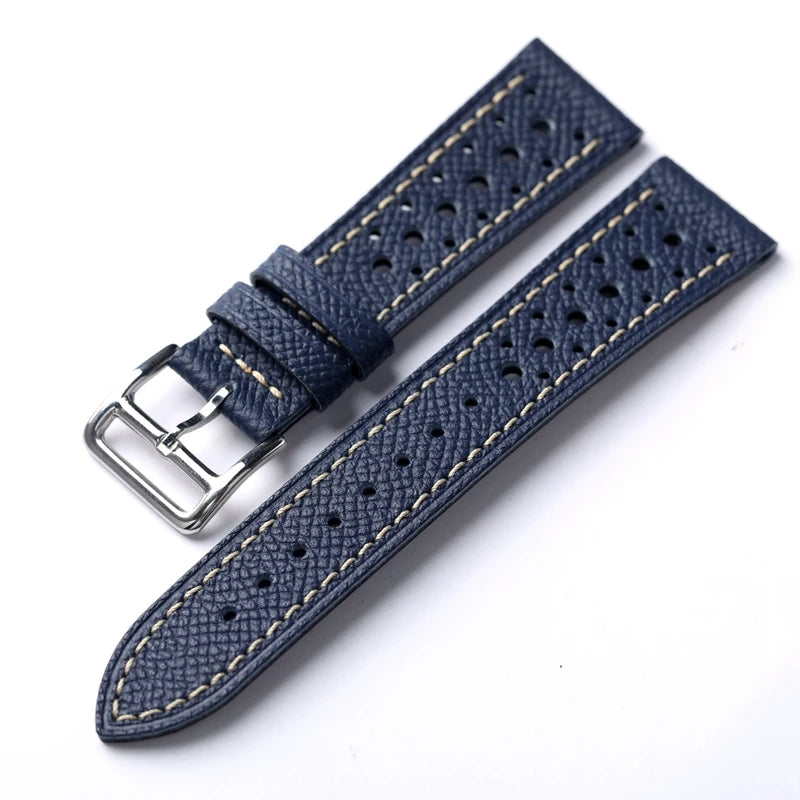 Palm Mars Handmade Cowhide Watch Band for Men, Genuine Leather, Soft Style, First Layer, Black, Brown, Grey, 18mm, 19mm, 20mm, 21mm, 22mm