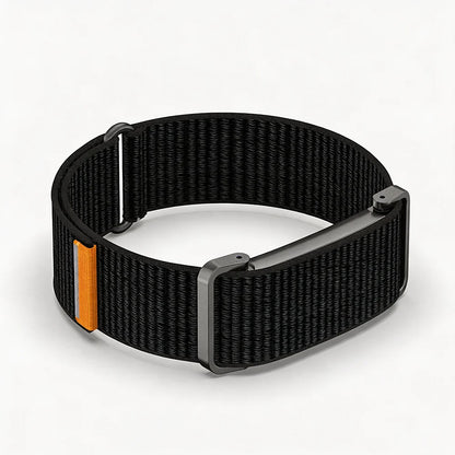 Metal Protective Case, Nylon Strap for Google Fitbit Air, Ultra-Thin Replacement Bracelet, Featherlight, Breathable, Quick Release