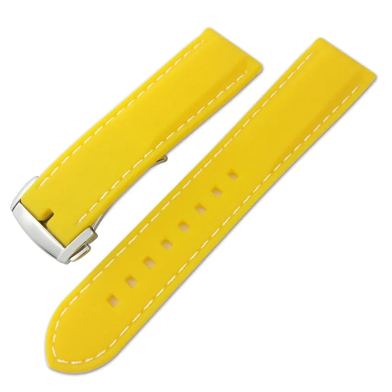 Soft Natural Rubber Watch Strap, 18mm 20mm 22mm, Suitable for HUAWEI GT SEIKO SKX IWC Tudor 19mm 21mm, Silicone for Tissot Diving Bracelet