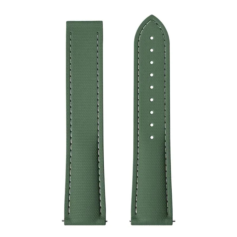 Bracelet montre en caoutchouc florocarbone - avec ou sans Surpiqures / Rapide / Déployante