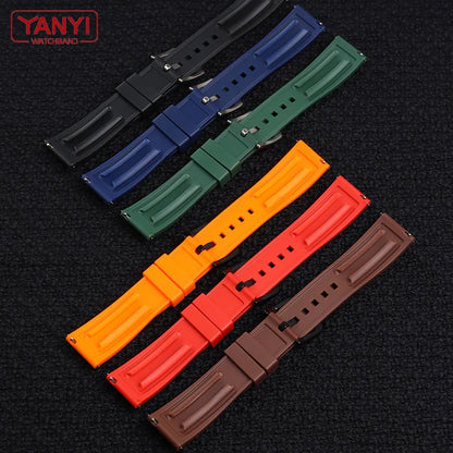 Extended Rubber Watch Strap for Watches, Waterproof Band, Quick Release Bar, Rolex JEAN, Seiko, Tissot, Huawei, 20mm, 22mm