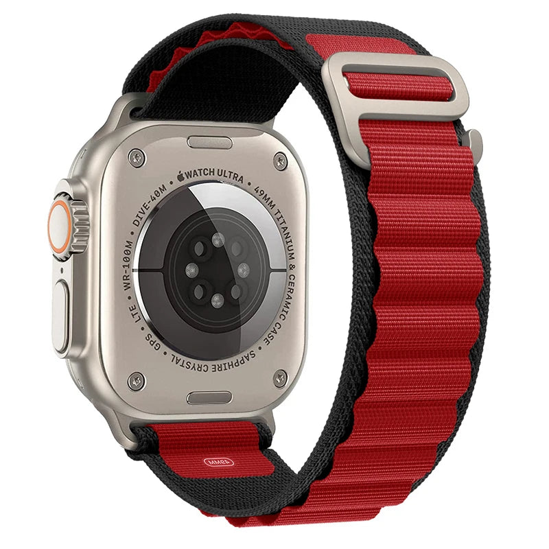 Bracelet à boucle alpine pour Apple watch Ultra 3 2 bandes 49mm 45mm 44mm 40mm 41mm 46mm 42mm Bracelet iWatch série 11 10 SE 9 8 7 6 5 4
