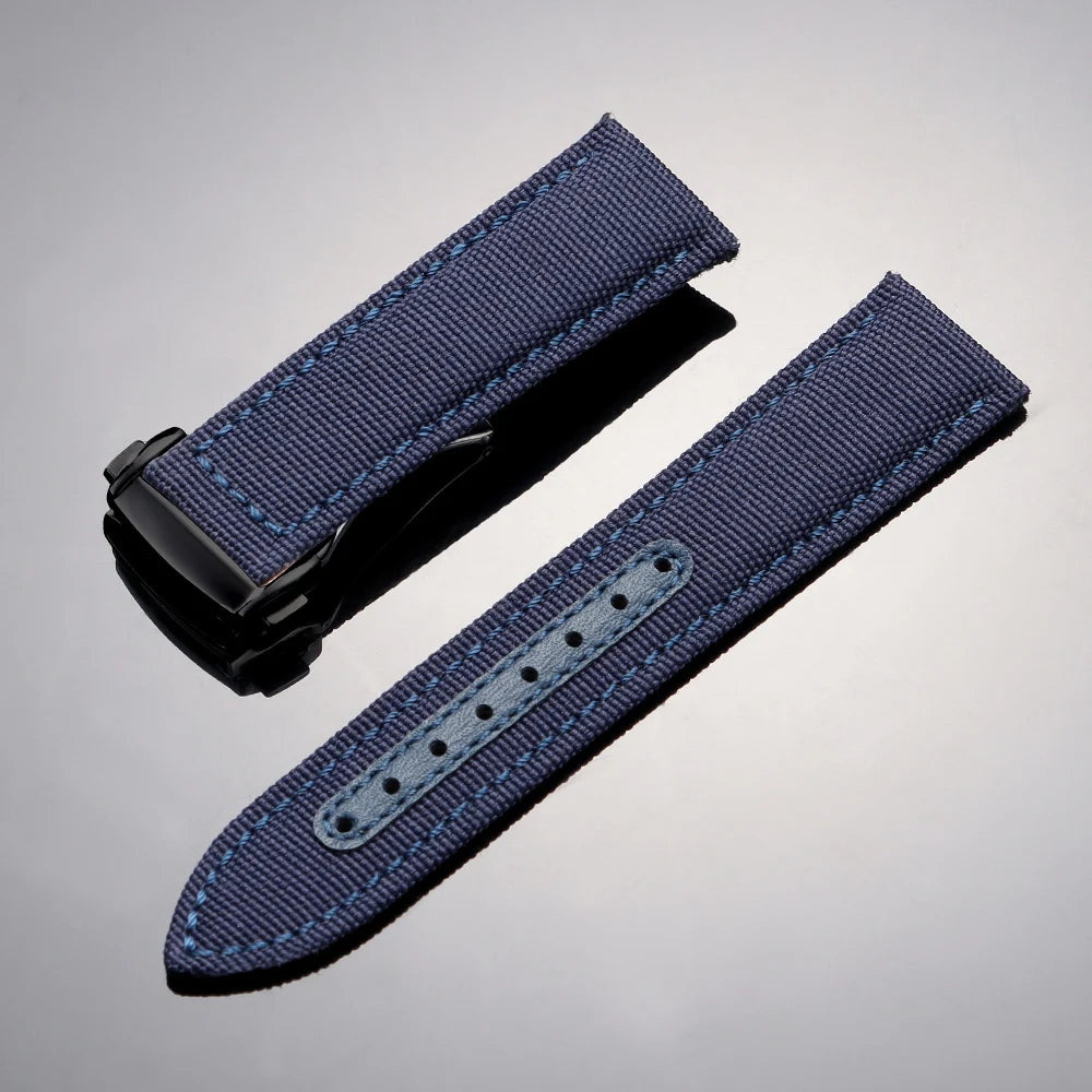Bracelet de montre en Nylon 20mm 22mm pour Omega Seamaster 300, bracelet de montre pour Speedmaster AT150, boucle pliante en toile, Bracelets de Sport pour hommes