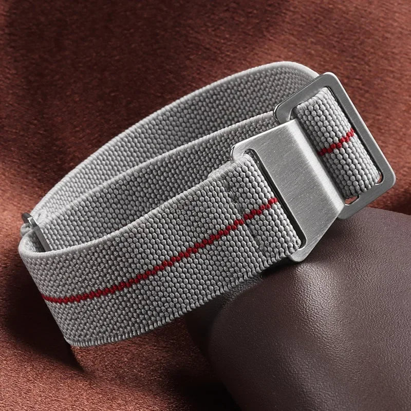 Cinturino in Nylon Elastico per Orologio 18/20/22mm, Cinturino Universale Sportivo Francese Paracadute per Uomini e Donne, Braccialetto per Smartwatch