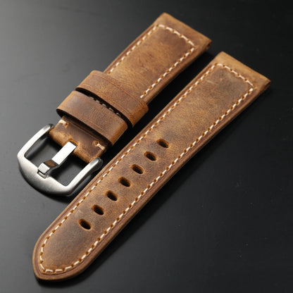 Italian Top Layer Cowhide Leather Strap Men's Retro Genuine Leather Watchband 20MM 22MM 24MM Compatible with PAM111 441