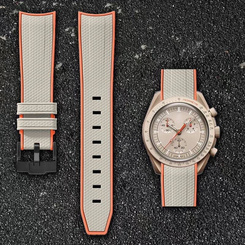 Cinturino per orologio da 20 mm per Omega x Swatch MoonSwatch - Gomma / Curvo / Sgancio rapido - 1 pezzo