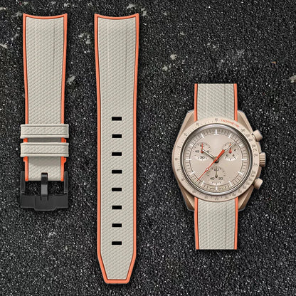 Cinturino per orologio da 20 mm per Omega x Swatch MoonSwatch - Gomma / Curvo / Sgancio rapido - 1 pezzo