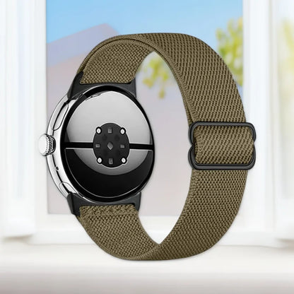 Soft Nylon Strap for Google Pixel Watch 4 3 45/41mm, Replacement Strap for Pixel Watch 2/1 41mm, Elastic Nylon Buckle Strap